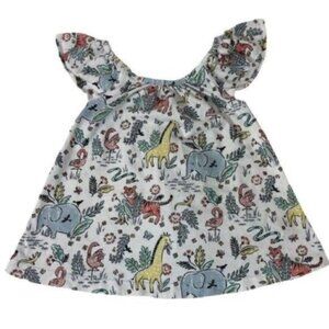 Dylan & Abby Safari Tunic Top size 18M Winged Sleeves Bow On Back